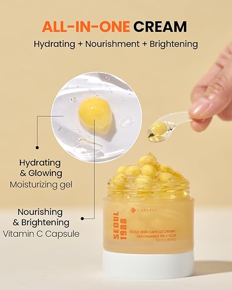K-Secret SEOUL 1988 Capsule Cream : Niacinamide 5% + Yuja (50ml)