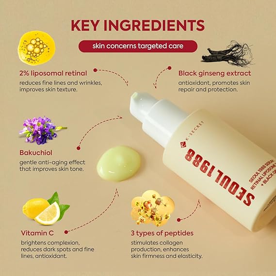 K-Secret SEOUL 1988 Serum  Retinal Liposome 2% + Black Ginseng