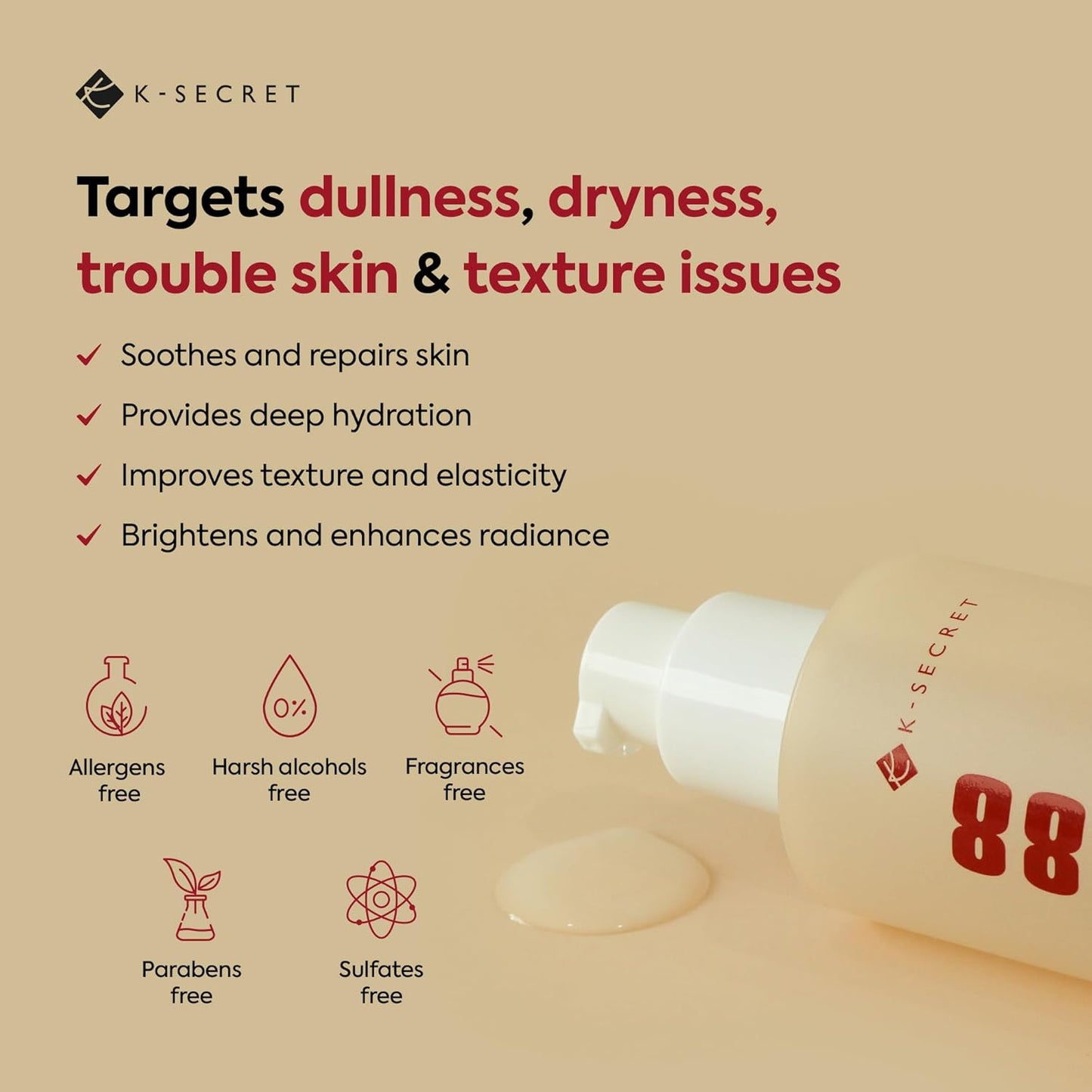 K-Secret  SEOUL 1988 Essence : Snail Mucin 97% + Rice – 100ml