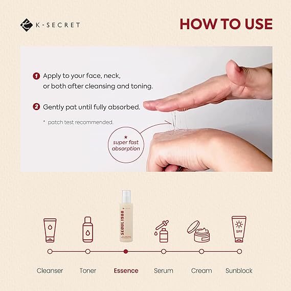 K-Secret  SEOUL 1988 Essence : Snail Mucin 97% + Rice – 100ml