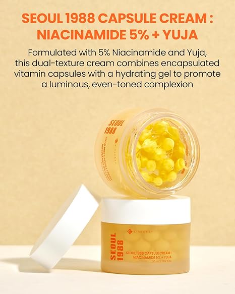 K-Secret SEOUL 1988 Capsule Cream : Niacinamide 5% + Yuja (50ml)