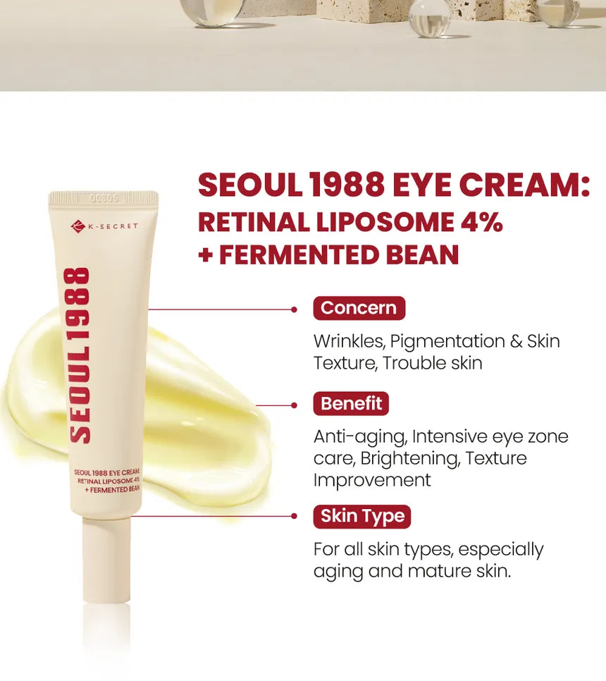 K-Secret SEOUL 1988 Eye Cream  Retinal Liposome 4% + Fermented Bean