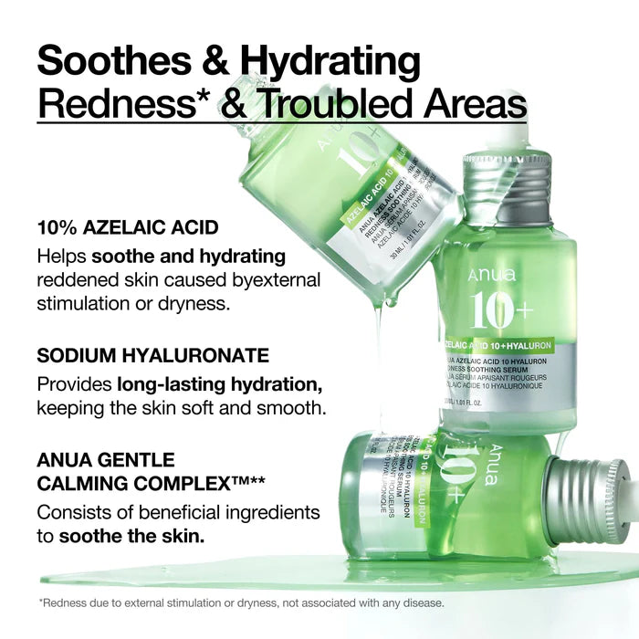 Anua – Azelaic Acid 10 Hyaluron Redness Soothing Serum